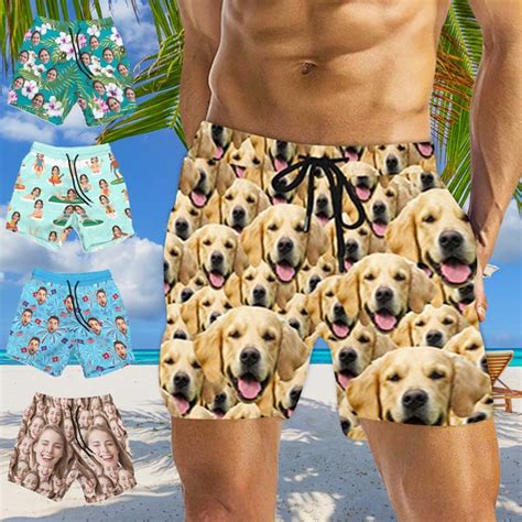 Personalized Face Swim Trunks Etsy