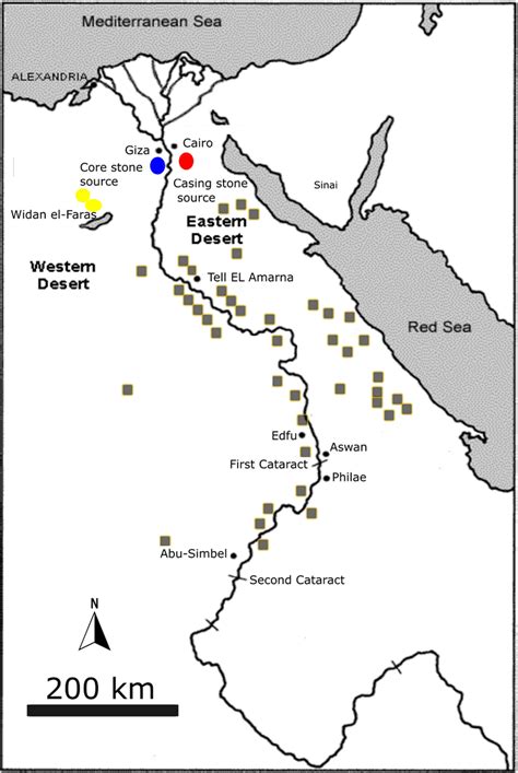 Map Of Ancient Egypt Sites