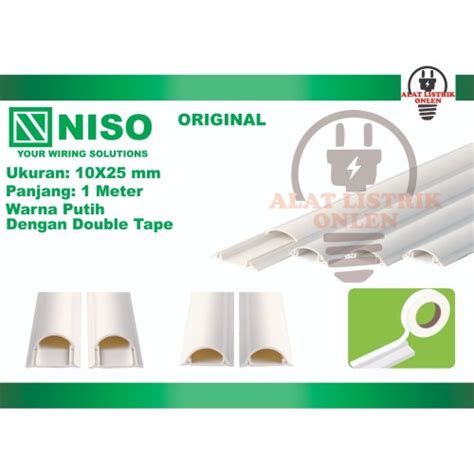 Jual NISO FLOOR DUCT 10 X 25 1M OVAL TAPE PENUTUP KABEL DUK LANTAI