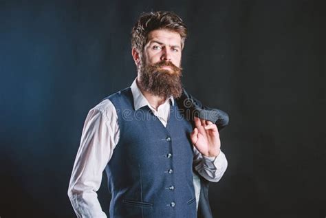 Custom Made Suit Man Bearded Hipster Wear Formal Suit With Shirt Vest