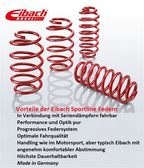 Eibach Sportline Tieferlegungsfedern für VW Golf 8 VIII 50 40mm 960 St