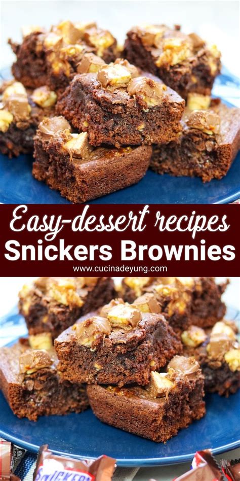 Snickers Brownies Recipe | Recipe | Snicker brownies, Brownie recipes ...