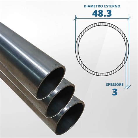 Tubo In Acciaio Inox Diametro 48 30 Spessore 3 Mm Tub48 3 3 304 Opaco