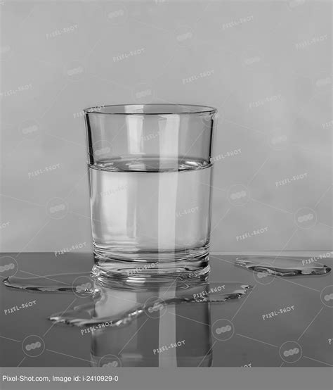 Glass Of Water Black Background