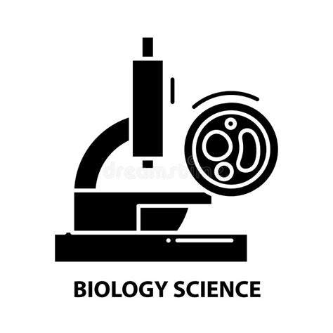 Biology Science Icon Black Vector Sign With Editable Strokes Concept Illustration Stock