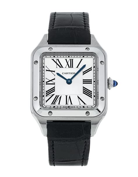 Cartier Santos Dumont Silver Roman Numeral Dial