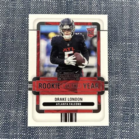 2022 CONTENDERS DRAKE LONDON Rookie Of The Year RC ROY DLO Falcons EUR