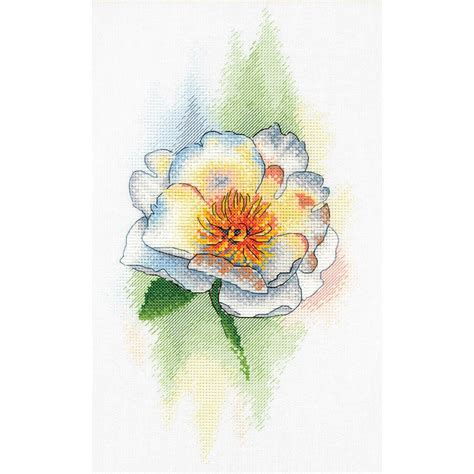 Kit point de croix compté Pivoine blanche Aquarelle by MP Studia