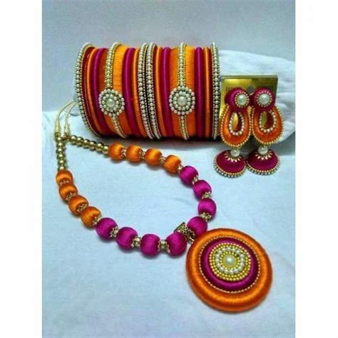 Ladies Silk Thread Jewelry Set at Rs 350 set रशम क धग क आभषण in