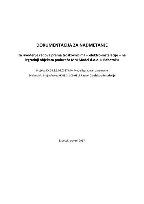 PDF DOKUMENTACIJA ZA NADMETANJE O Nama 20170404 Pdf Potpisanom