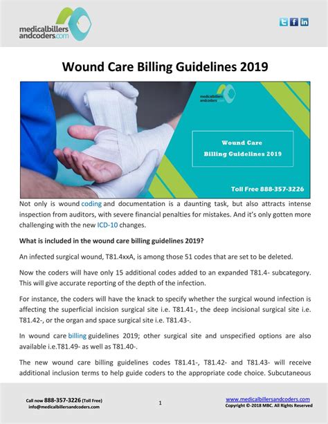 Wound Care Billing Guidelines 2019 By Jessica Parker Issuu