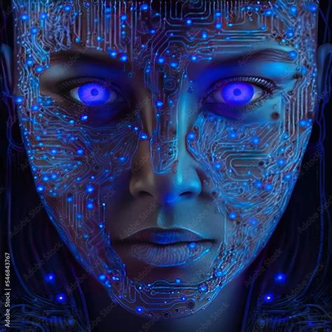 Artificial Intelligence Virtual Woman Characters Portrait For Concept Design Retro Future 3d