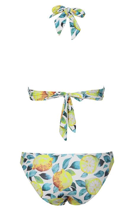 I Got You Lemon Halter Bikini Set