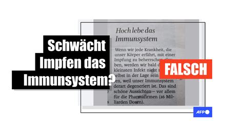 Nein Impfen Schw Cht Das Immunsystem Nicht Faktencheck