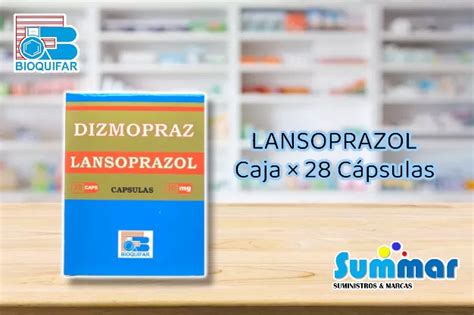 Dizmopraz 30mg Caja X 28 Capsulas Lansoprazol BIOQUIFAR