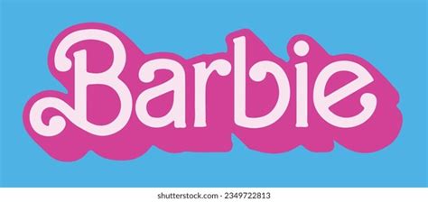 Barbie Pink Vintage Logo Vector Illustration On White Background Over