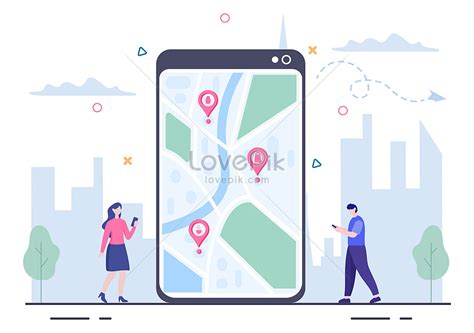 Gps Navigation Map And Compass Vector Illustration Image Picture Free