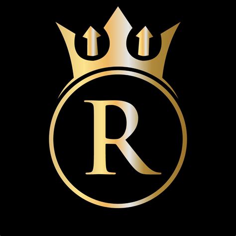 Luxury Letter R Crown Logo Crown Logo For Beauty Fashion Star