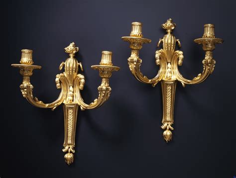 Unknown A Pair Of Louis Xvi Two Light Wall Lights Paris Date Circa