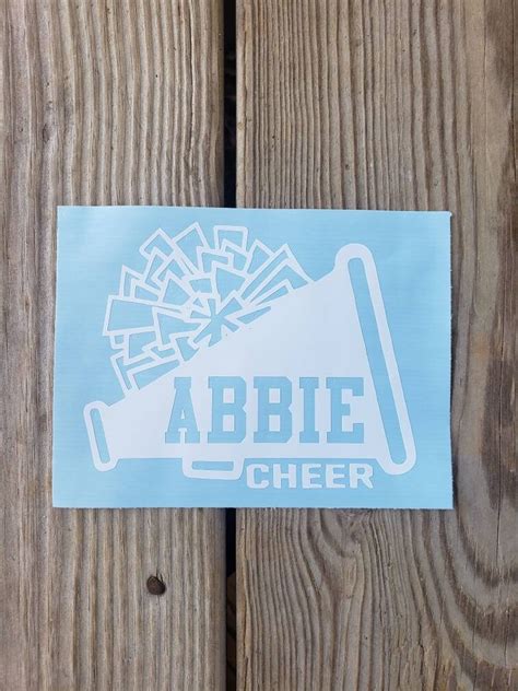 Cheerleading Personalized Name Car Decal Pom Pom Decal Etsy