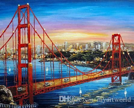 Golden Gate Bridge Canvas Painting at PaintingValley.com | Explore ...