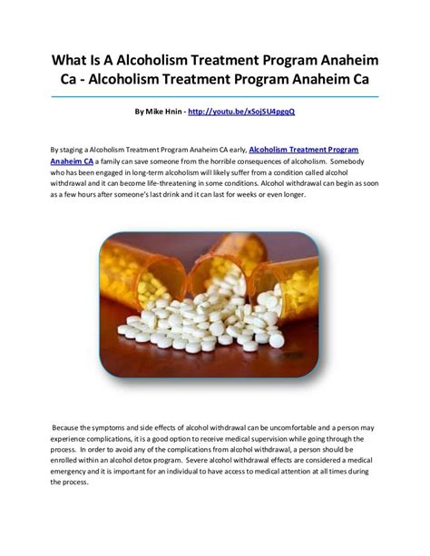 Alcoholism treatment program anaheim ca