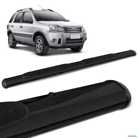 Estribo Lateral Oval Ecosport A Oblongo Preto Em