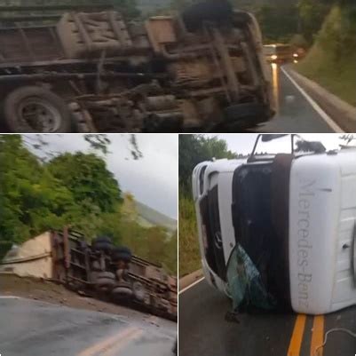 Atualiza O V Deos Carreta Tomba E Interdita Rodovia Que