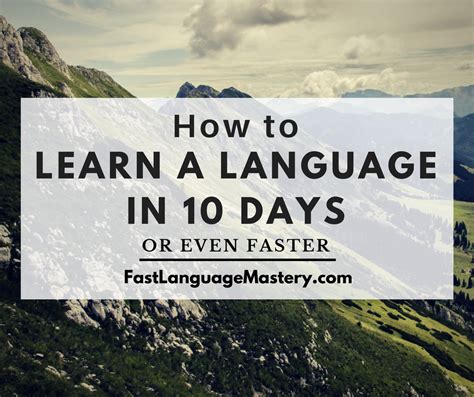 learn a language – Fast Language Mastery