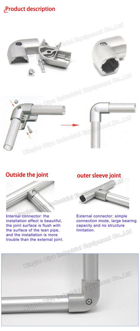 Trolley Lean Tube Connector Metal Pipe Joints Lightweight Shot