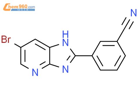 537029 61 1 BENZONITRILE 3 6 BROMO 1H IMIDAZO 4 5 B PYRIDIN 2 YL 化学式