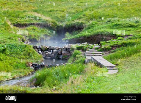 Hot Spring Outdoor Bath In Iceland Nordic Calm Nature Stock Photo Alamy