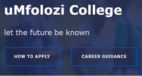 Umfolozi TVET College Online Application Portal - Login | Apply