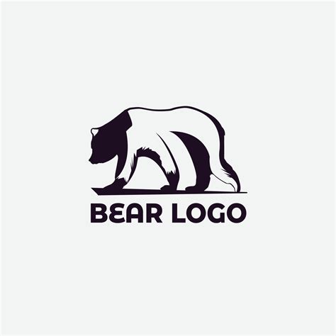 Minimal standing Bear logo, icon, symbol design 16670743 Vector Art at ...