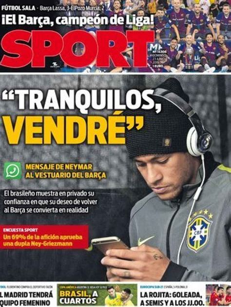 La Portada Del Diario Sport 23 06 2019