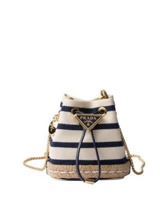 Prada Striped Fabric Mini-Pouch | Bloomingdale's
