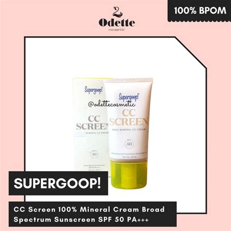 Jual SUPERGOOP CC Screen 100 Mineral CC Cream SPF 50 47ml Shopee