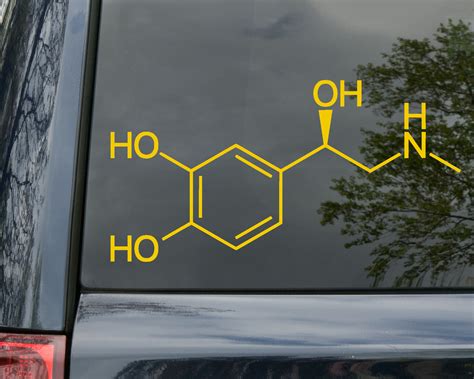 Adrenaline Chemical Compound Vinyl Decal Epinephrine Die Cut Sticker