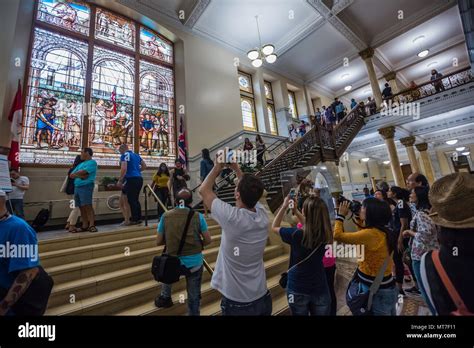 tourists inside old city hall toronto canada Stock Photo - Alamy