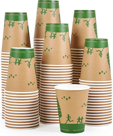 Amazon ECOLipak 240 Count 12 Oz Compostable Paper Cups