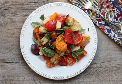 Heirloom Bean And Tomato Panzanella Salad Writes4food