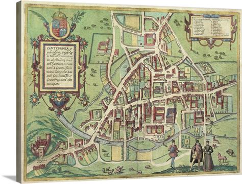 Antique map of Cambridge , England Wall Art, Canvas Prints, Framed Prints, Wall Peels | Great ...