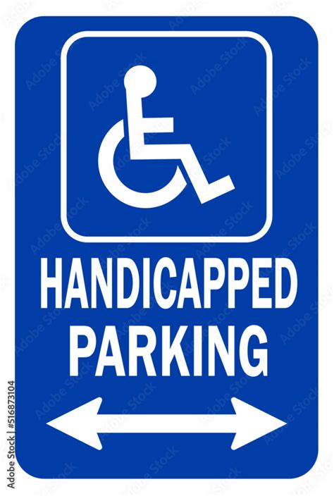 Handicap Parking Sign Handicap Reserved Parking Sign Disabled Person