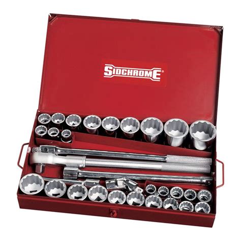 Sidchrome SCMT15106 Socket Set 3 4 Drive 32 Piece AF M Oz Toolbox