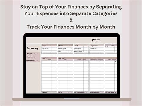 Monthly Budget Spreadsheet Tracker Excel Google Sheets Finance Expense Tracker Budget ...