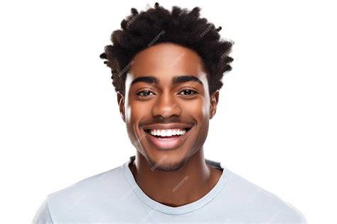 Premium Photo Cheerful Happy African Millennial Man Laughing Looking