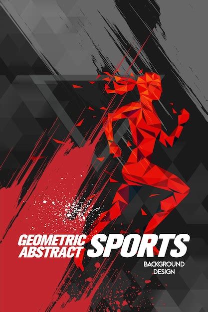 Premium Vector | Sports background design with grunge style