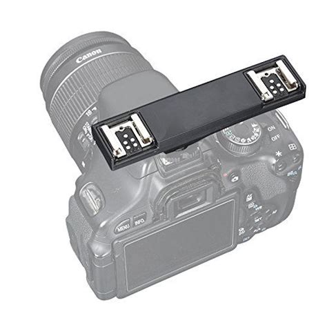 Supon E Ttl Dual Hot Shoe Flash Speedlite Light Bracket Compatible For Canon Cameras And Other