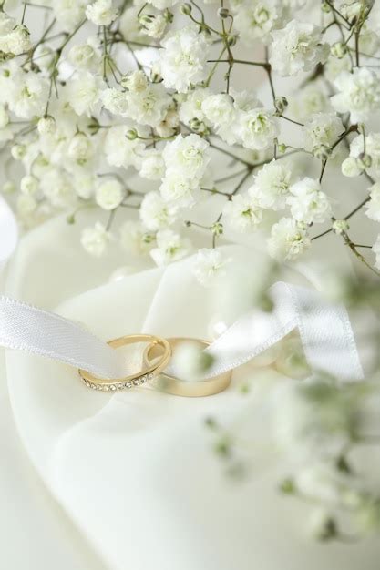 Premium Photo Concept Of Wedding Accessories With Wedding Rings Close Up