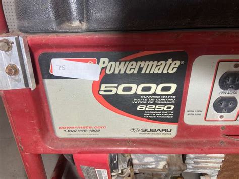 Coleman Powermate 5000 Watt Gas Generator Elco Auctions